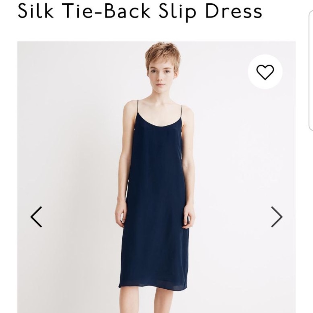 Madewell tie-back silk slip dress